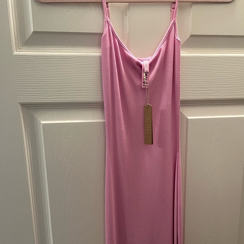 SKIMS SOFT LOUNGE DRESS IN PETAL PINK - Picture 2 of 2